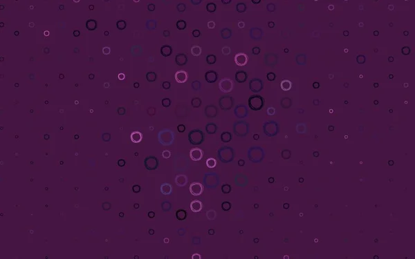Hellrosa Vektorhintergrund Mit Blasen Illustration Mit Einer Reihe Leuchtender Farbenfroher — Stockvektor