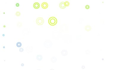 Açık pembe, daire şekilli yeşil vektör düzeni. Bulanık dekoratif tasarım baloncuklu soyut tarzda. Güzel web siteleri için desen.