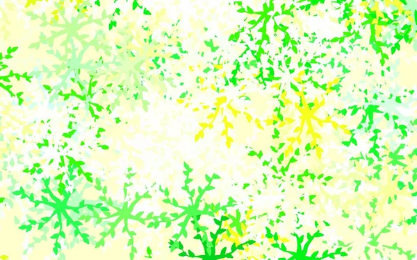 Hellgrüne Gelbe Vektorschablone Mit Chaotischen Formen Illustration Mit Farbenfrohen Verlaufsformen — Stockvektor