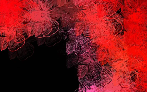 Темно Красный Вектор Цветами Цветы Градиентом Белом Фоне Шаблон Обоев — стоковый вектор