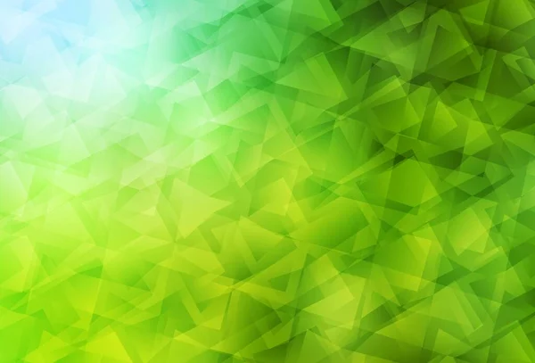 Светло Зеленый Желтый Вектор Многоугольный Рисунок Геометрическая Иллюстрация Стиле Оригами — стоковый вектор