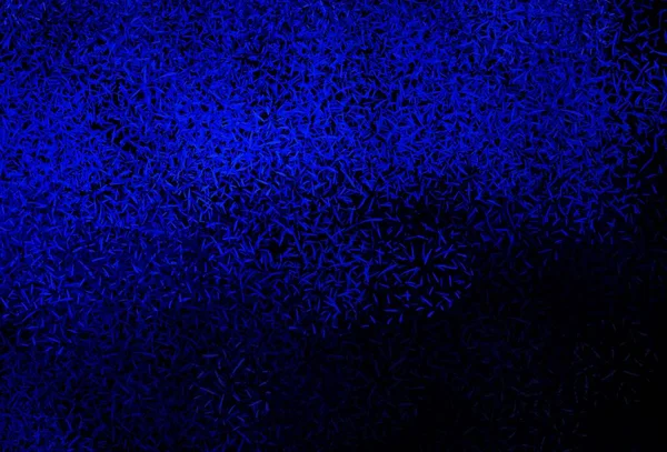Tmavě Modrý Vektorový Vzor Ostrými Čárami Třpytivé Abstraktní Ilustrace Barevnými — Stockový vektor