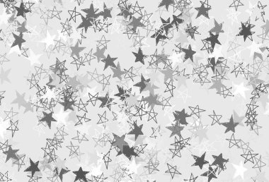 Renkli yıldızlı Light Gray vektör arkaplanı. Yıldızlı modern geometrik soyut çizim. Astronomi web siteleri için desen.