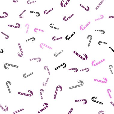 Lezzetli xmas şekerli açık pembe vektör deseni.