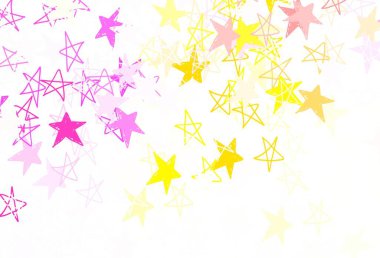 Parlak yıldızlı ışık çokrenkli vektör düzeni. Bulanık dekoratif dizayn yıldızlı basit bir stilde. Kozmik arkaplanlar için şablon.
