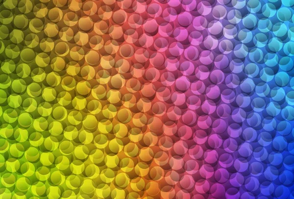 Luz Patrón Vectorial Multicolor Con Esferas Diseño Decorativo Borroso Estilo — Vector de stock