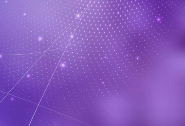 Açık Mor vektör, soyut arkaplanda renkli gradyan ile bulanık baloncuklar oluşturdu. Doğa tarzında renkli baloncuklu soyut illüstrasyon. İş reklamları için akıllı tasarım.