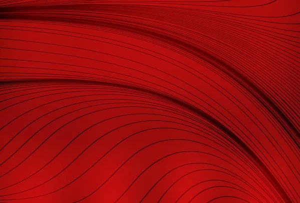 Φωτεινό Κόκκινο Διανυσματικό Μοτίβο Λυγισμένες Γραμμές Δημιουργική Απεικόνιση Στυλ Halftone — Διανυσματικό Αρχείο