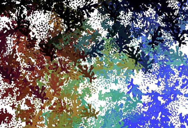 Donkere Multicolor Vectorsjabloon Met Chaotische Vormen Kleurrijke Chaotische Vormen Met — Stockvector