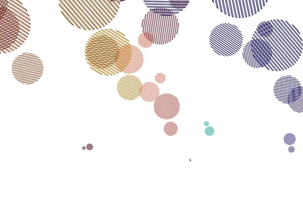 带气泡的浅色多色矢量背景 图解与一组闪亮的彩色抽象圈 未来主义广告的模式 小册子 — 图库矢量图片