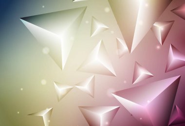 Açık yeşil, kırmızı vektör arkaplan ve çokgen stili. Üçgen şekilli ışıltılı soyut çizimler. İşiniz için en iyi akıllı tasarım.