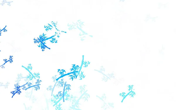 Светодиодный Вектор Ветвями Красочная Абстрактная Иллюстрация Листьями Стиле Каракулей Шаблон — стоковый вектор