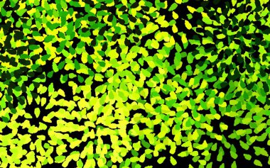 Koyu yeşil, rastgele şekilli sarı vektör deseni. Soyut tarzda rengarenk gradyan şekilleri olan bir resim. Kartvizitiniz için modern tasarım.