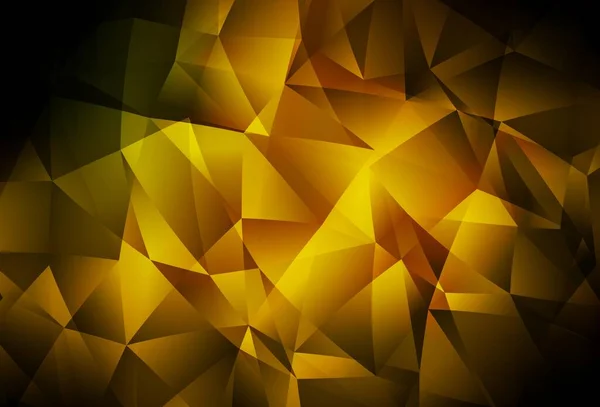 深绿色 黄色矢量抽象多边形图案 闪烁着抽象的图解与优雅的三角形 品牌书的背景模式 — 图库矢量图片