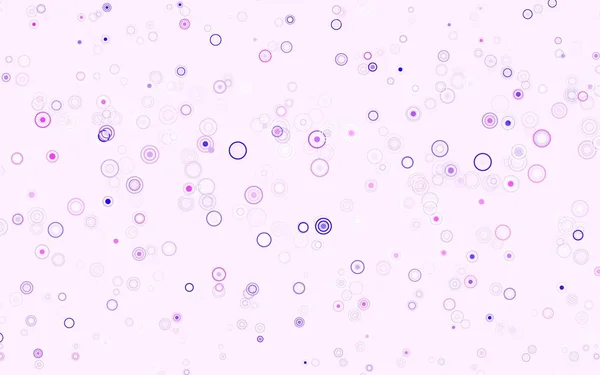 ライトピンク 丸付きブルーベクトルテンプレート 泡と抽象的なスタイルでぼやけた装飾的なデザイン 壁紙のテクスチャのパターン — ストックベクタ