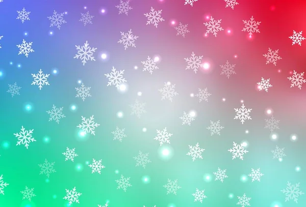 ライトグリーン 休日のスタイルでレッドベクトルの背景 カラフルなクリスマスのものと抽象グラデーションイラスト 文法サイトのパターン — ストックベクタ