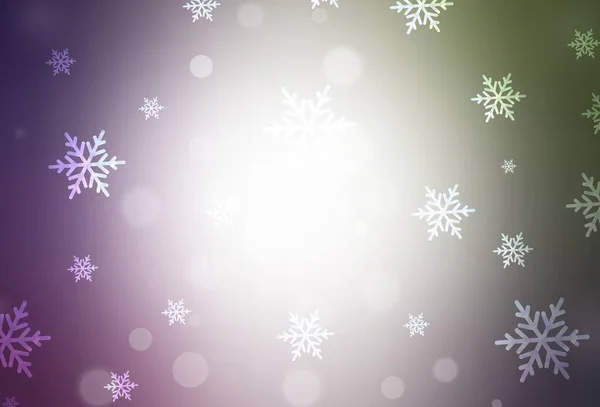 Світло Рожевий Зелений Векторний Фон Святковому Стилі Барвисті Ілюстрації Різдвяними — стоковий вектор