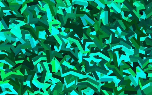 Светло Зеленый Векторный Узор Звездами Декоративная Сияющая Иллюстрация Звездами Абстрактном — стоковый вектор