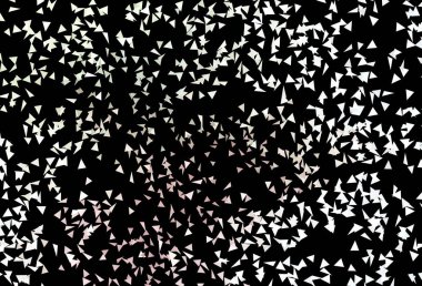 Koyu pembe, üçgenli yeşil vektör arkaplan. Soyut üçgenli dekoratif tasarım. İşiniz için en iyi akıllı tasarım.