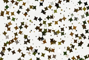 Açık yeşil, renkli yıldızlı sarı vektör arkaplan. Bulanık arkaplanda gradyanı olan yıldızlar. İş ilanınız için akıllı tasarım.