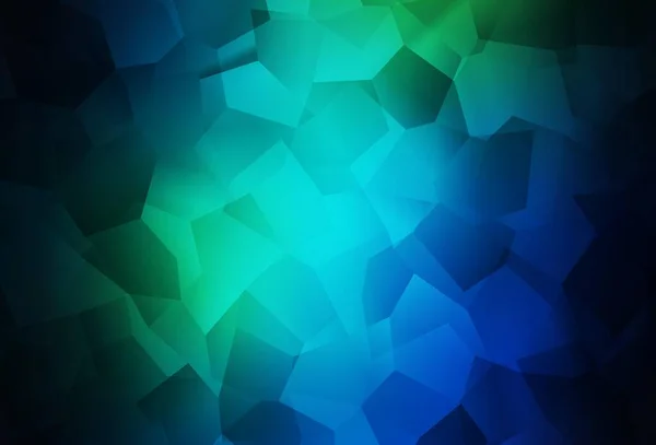Bleu Foncé Fond Vectoriel Vert Avec Des Formes Memphis Illustration — Image vectorielle