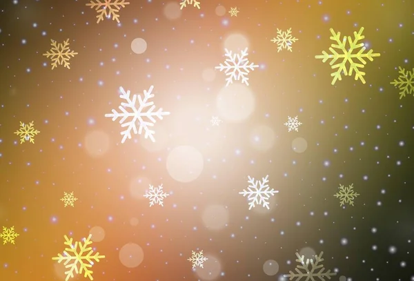 ダークグリーン クリスマススタイルの黄色のベクトルパターン クリスマスの属性を持つシンプルなグラデーションイラスト タイポグラフィのテンプレート — ストックベクタ