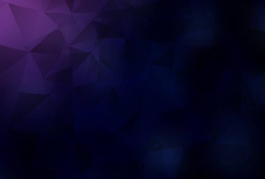 Koyu mor, pembe vektör düzeni çizgiler, üçgenler. Üçgenli soyut gradyan çizimi. Broşürler, broşürler için desen