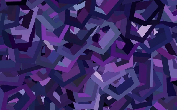 Modèle Vectoriel Violet Foncé Rose Dans Style Hexagonal Illustration Hexagones — Image vectorielle