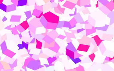 Açık pembe, altıgenli sarı vektör arkaplan. Bulanık arkaplanda renkli altıgenler. İniş sayfaları için desen.