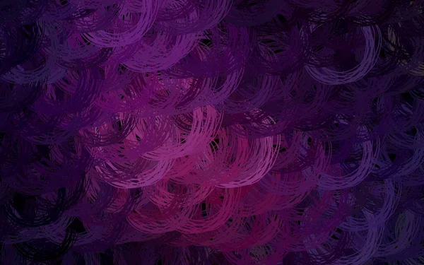 Темный Розовый Векторный Фон Линиями Яркая Иллюстрация Состоящая Изогнутых Линий — стоковый вектор