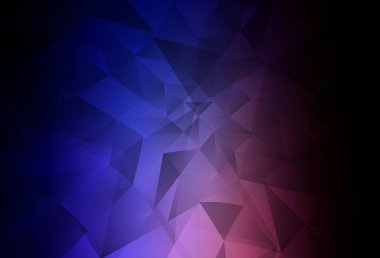 Koyu pembe, mavi vektör düşük polimer arkaplan. Üçgenli renkli soyut çizimler. Bir markanın arkaplanı için desen.