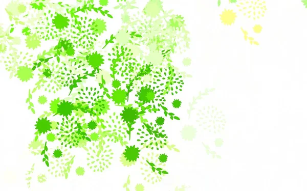 Luz Verde Vector Fondo Natural Con Flores Rosas Flores Estilo — Vector de stock