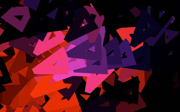 Темно Розовый Желтый Векторный Фон Полигональным Стилем Красивая Иллюстрация Треугольниками — стоковый вектор