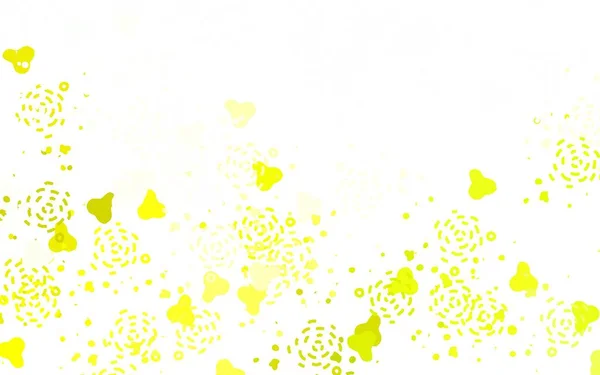 Hijau Muda Vektor Kuning Template Dengan Bentuk Kacau Ilustrasi Berwarna - Stok Vektor