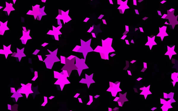 Dark Purple Vector Texture Beautiful Stars Modern Geometrical Abstract Illustration — Stock Vector