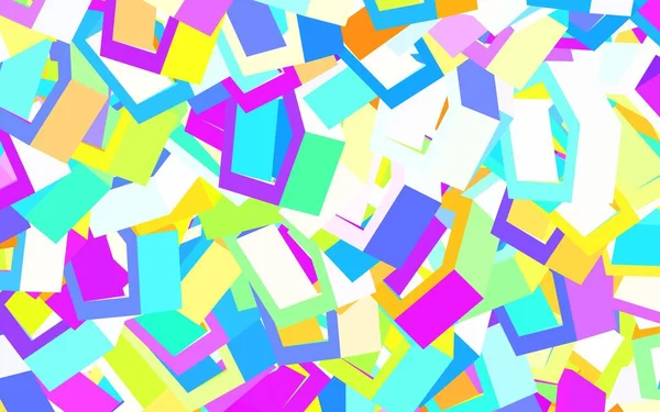 Padrão Vetor Multicolorido Claro Com Hexágonos Coloridos Glitter Ilustração Abstrata — Vetor de Stock
