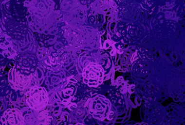 Açık Mor, kaotik şekilli pembe vektör şablonu. Rastgele şekillerle soyut tarzda dekoratif tasarım. Web siteniz için basit tasarım.