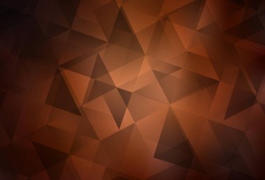 Koyu turuncu vektör çokgen desen. Yarım ton şeklinde, üçgenli yaratıcı illüstrasyon. Cep telefonunun arka planının şablonu.