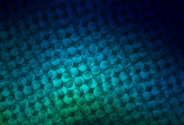 Dark Blue Green Vector Texture Disks Beautiful Colored Illustration Blurred — Stock Vector