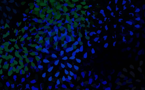 Темно Синя Зелена Векторна Текстура Абстрактними Формами Барвисті Хаотичні Форми — стоковий вектор