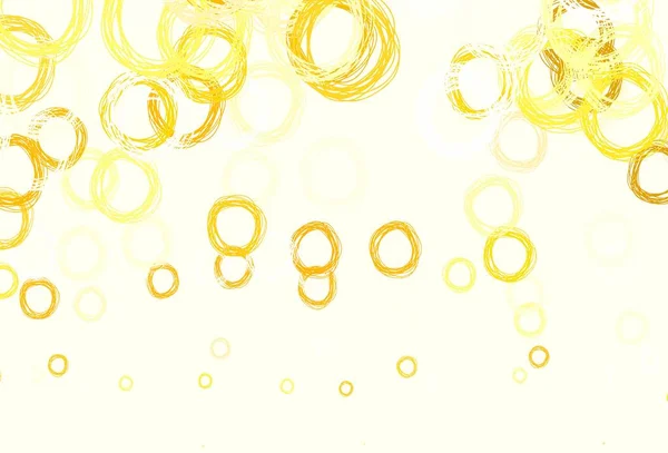 Jasnozielony Żółty Wzór Wektora Okręgami Blask Abstrakcyjnej Ilustracji Rozmytymi Kroplami — Wektor stockowy