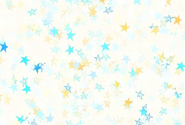 Azul Claro Layout Vetorial Vermelho Com Estrelas Brilhantes Estrelas Fundo — Vetor de Stock