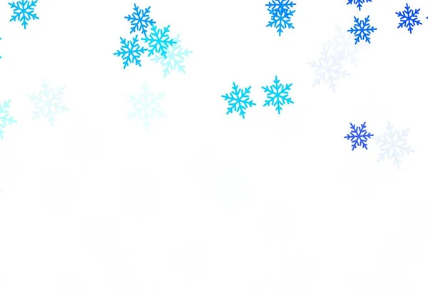 Textura Vectorial Azul Claro Con Copos Nieve Colores Estrellas Ilustración — Archivo Imágenes Vectoriales