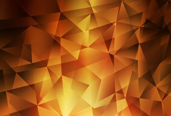 Donker Oranje Vector Abstract Mozaïek Patroon Een Monster Met Veelhoekige — Stockvector