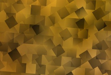 Eşkenar dörtgenli koyu sarı vektör arkaplan. Dikdörtgenleri ve kareleri olan güzel bir çizim. Reklamınız, posteriniz, afişiniz için en iyi tasarım.