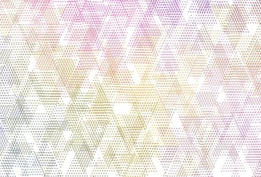 Dairesel çokgen biçimli çok renkli vektör arkaplanı. Renkli daireler, üçgenler çizilmiş bir resim. Duvar kağıtları için şablon.