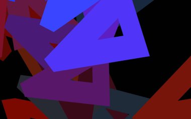 Koyu mavi, üçgenli sarı vektör arkaplan. Renkli üçgenlerin olduğu bir resim. Web siteniz için basit tasarım.