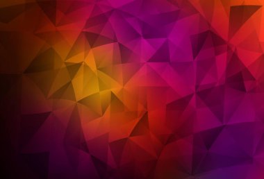 Koyu pembe, kırmızı vektör desenli ve çokgen. Soyut arkaplanda renkli eğimli üçgenler. Duvar kağıtları için zarif tasarım.