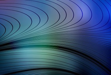 Bükülmüş çizgileri olan hafif BLUE vektör dokusu. Eğilimli soyut bir çizim. Tasarımınız için desen.