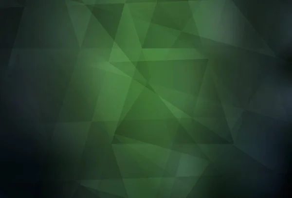 Gradient Vectoriel Vert Foncé Motif Triangles Illustration Abstraite Colorée Avec — Image vectorielle